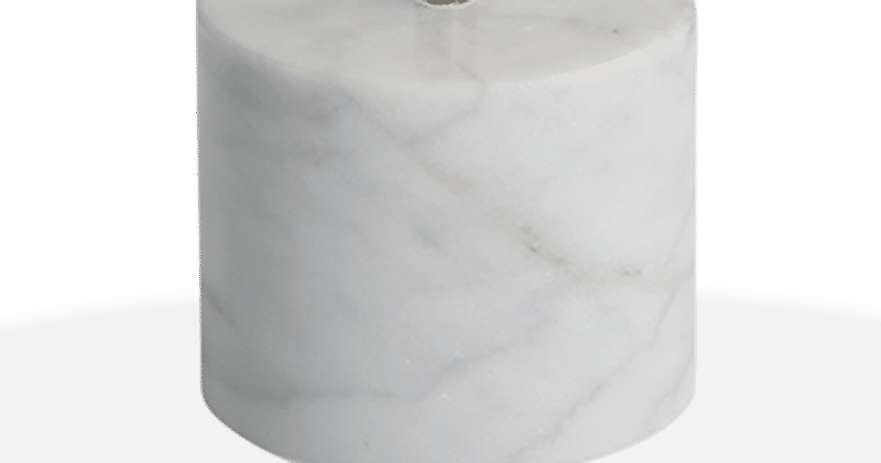 Calibre Coffee Table Medium - Brass - White Marble