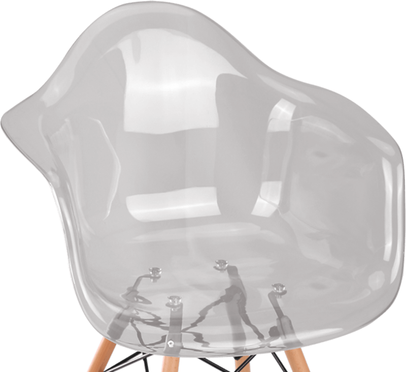 DAW Style Transparent Chair 31 CM/Light Wood Designer Editions