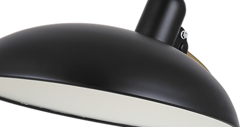 Kaiser Idell Style Table Lamp - Matt Black / Brass 6631T Luxus