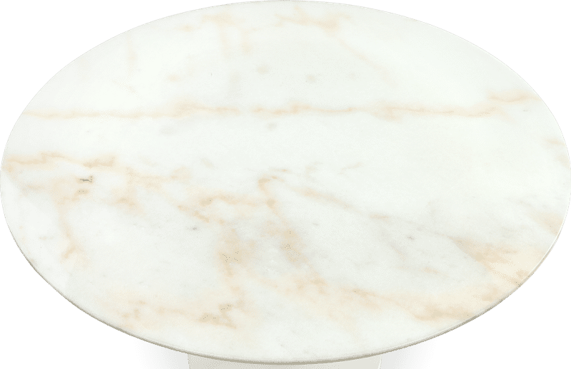 Tulip Round Dining Table - White Marble