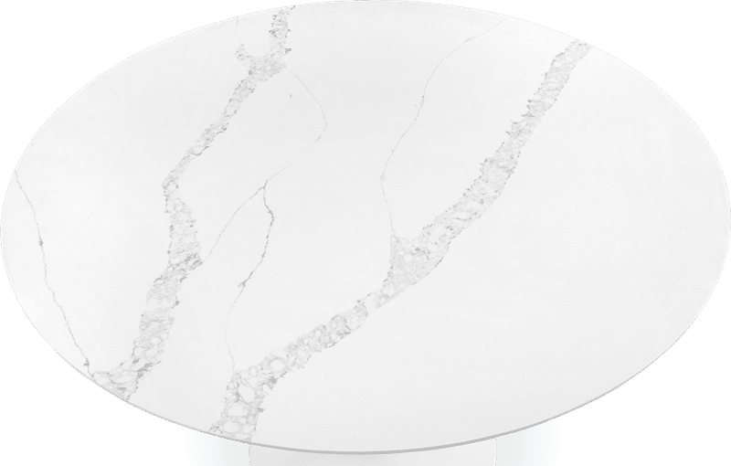 Tulip Round Dining Table - White Marble