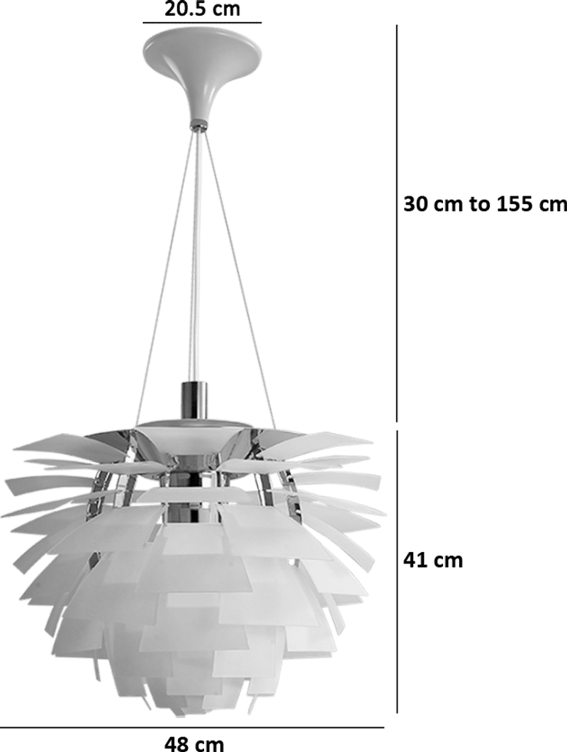 Lampada Artichoke - Vetro bianco