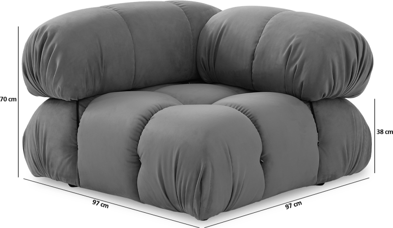 Canapé d'angle style Camaleonda - Accoudoir gauche