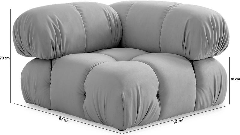 Canapé d'angle style Camaleonda - Accoudoir droit