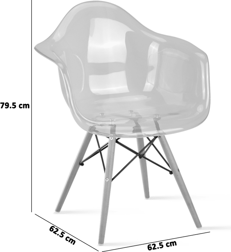 Gjennomsiktig stol i DAW-stil