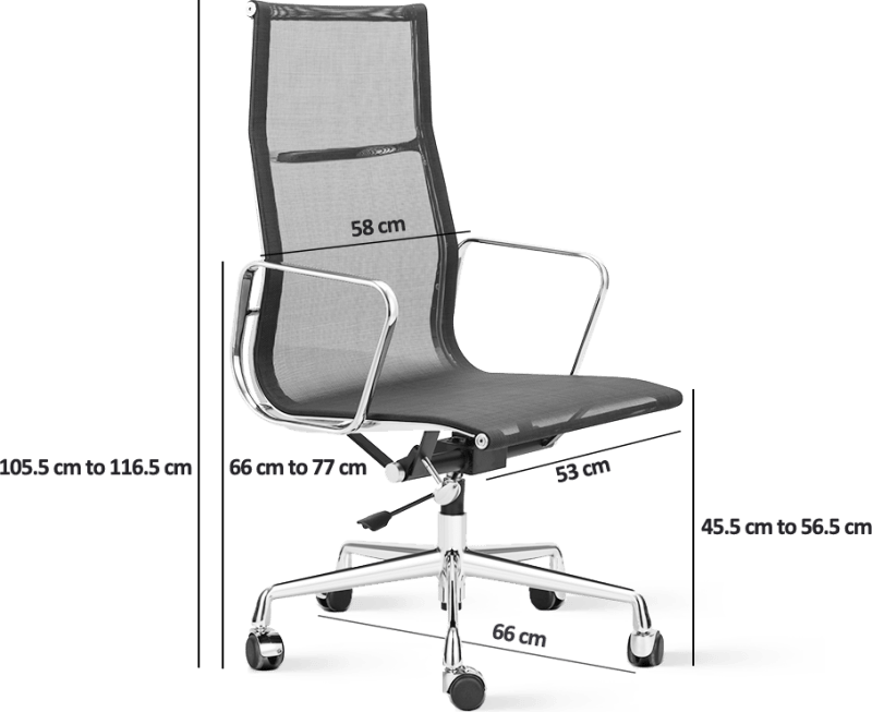 Chaise de bureau style Eames EA119 Mesh