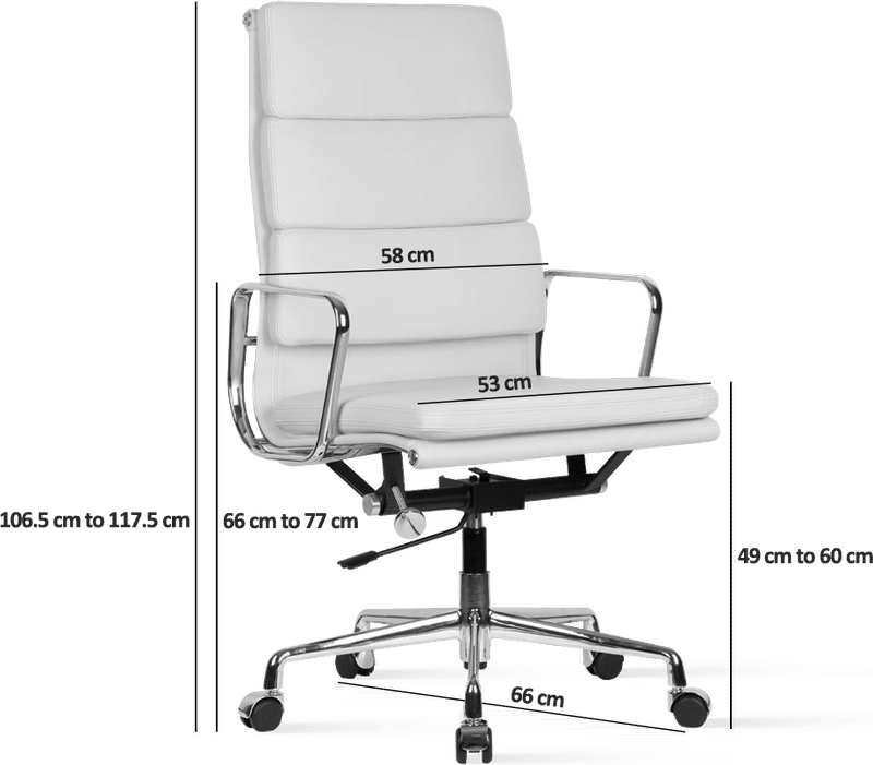 Chaise de bureau style Eames EA219 en cuir