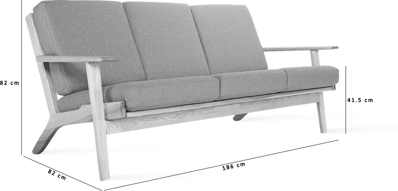 GE 290 Plank 3-seters sofa