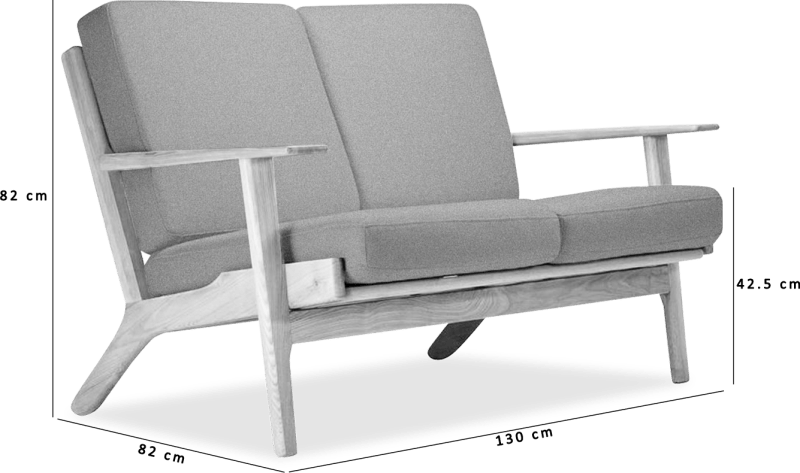 GE 290 Plank Loveseat 2-seters sofa med planker