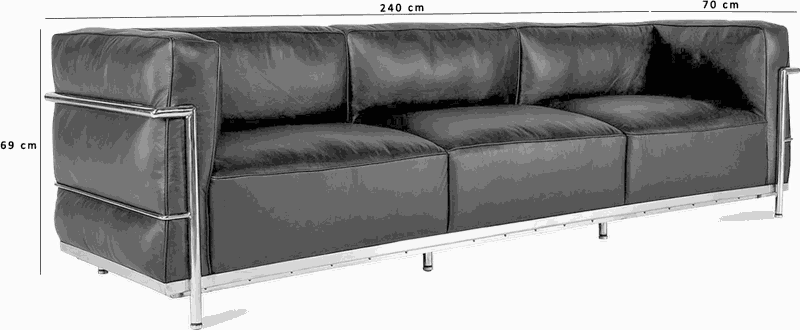 LC3 Style 3 Seater Grand Sofa