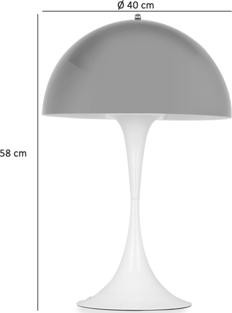Lampada da tavolo in stile Panthella