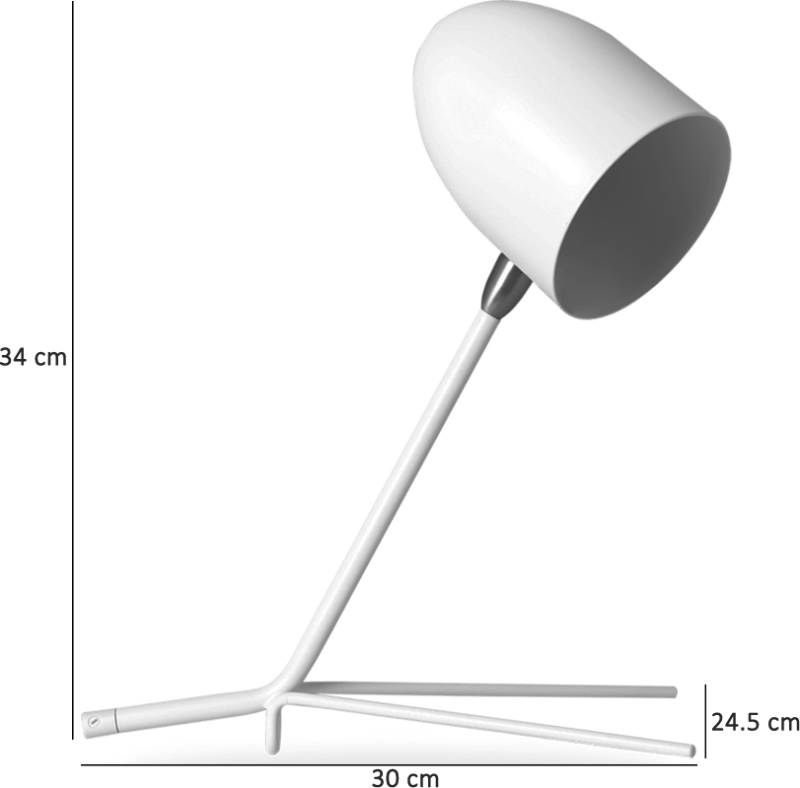 Lámpara de mesa estilo Serge Mouille