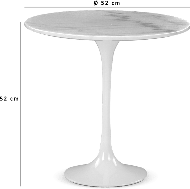 Tulip Round Side Table - Marble