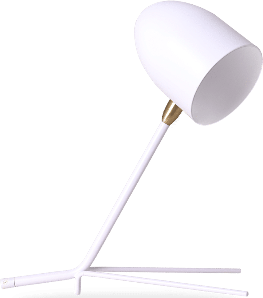 Serge Mouille Style Table Lamp White image.