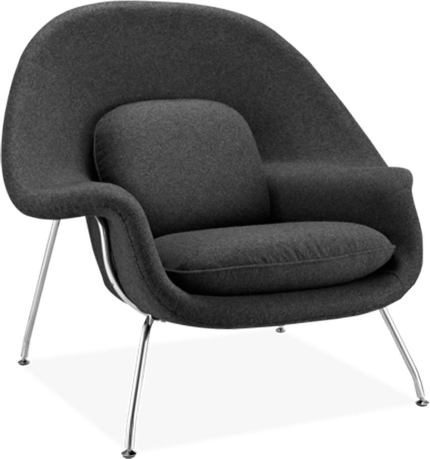 Womb Chair Wool/Charcoal Grey image.
