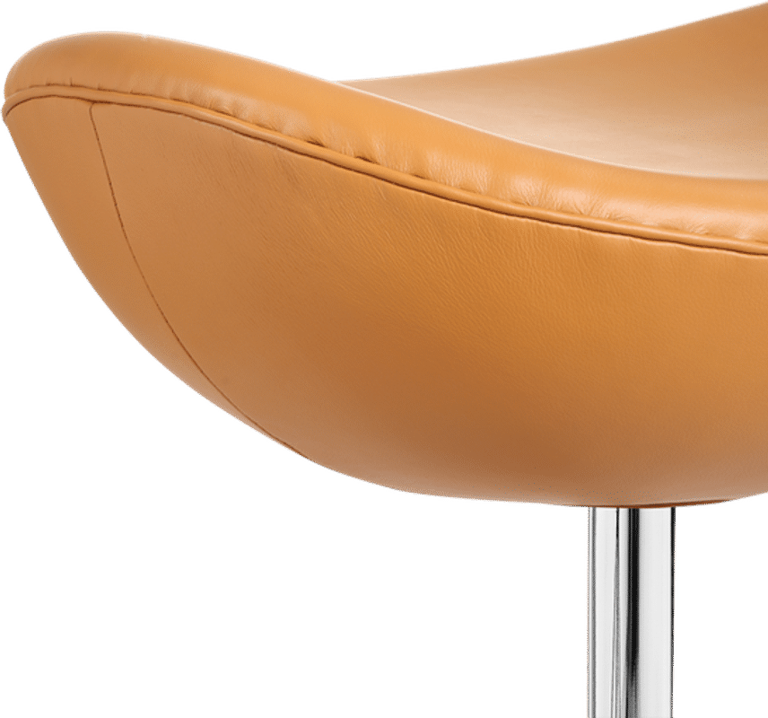 Egg Stool Premium Leather/With piping/Camel image.