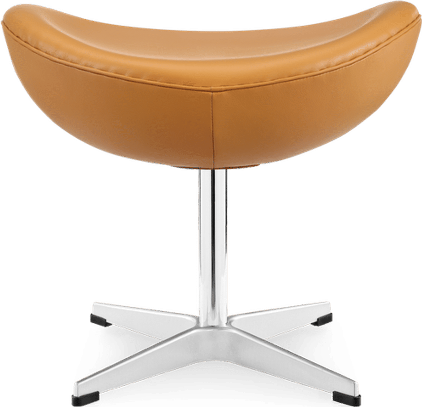 Egg Stool Premium Leather/Without piping/Camel image.