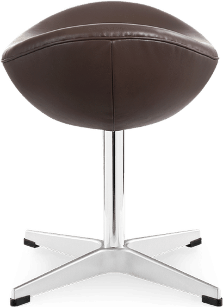 Tabouret en forme d'œuf Premium Leather/With piping/Mocha image.