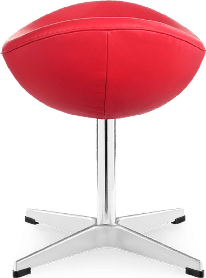 Egg Stool Premium Leather/With piping/Red image.