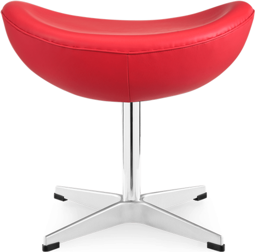 Egg Stool Premium Leather/Without piping/Red image.