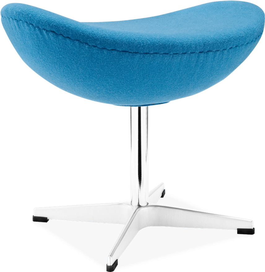 Tabouret en forme d'œuf Wool/Without piping/Morocan Blue image.