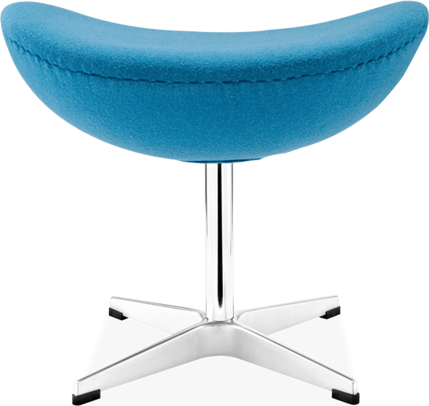Tabouret en forme d'œuf Wool/Without piping/Morocan Blue image.