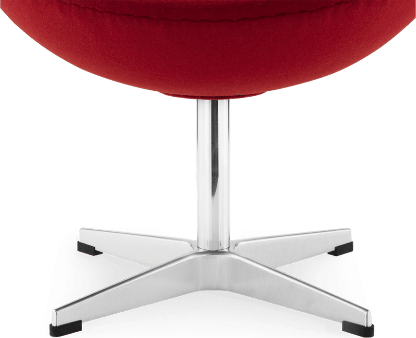 Tabouret en forme d'œuf Wool/Without piping/Deep Red image.