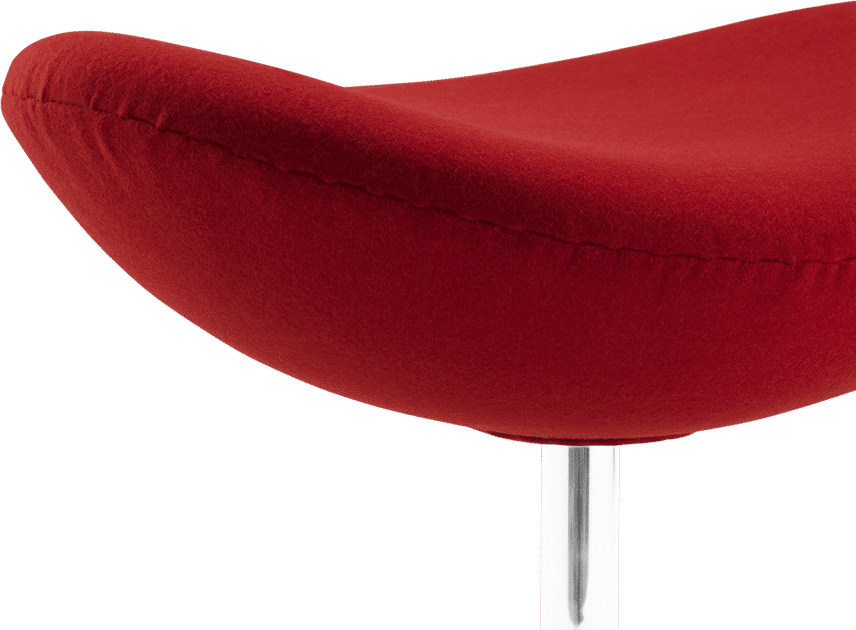 Tabouret en forme d'œuf Wool/Without piping/Deep Red image.