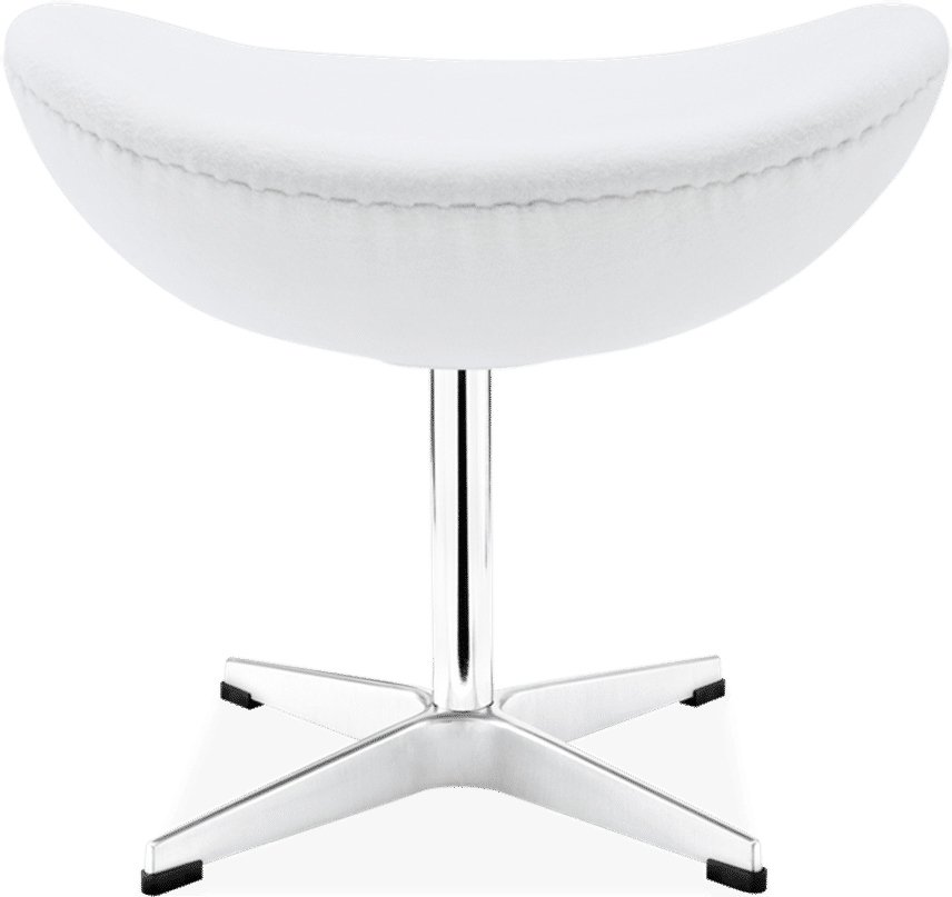 Egg Stool Wool/Without piping/White image.