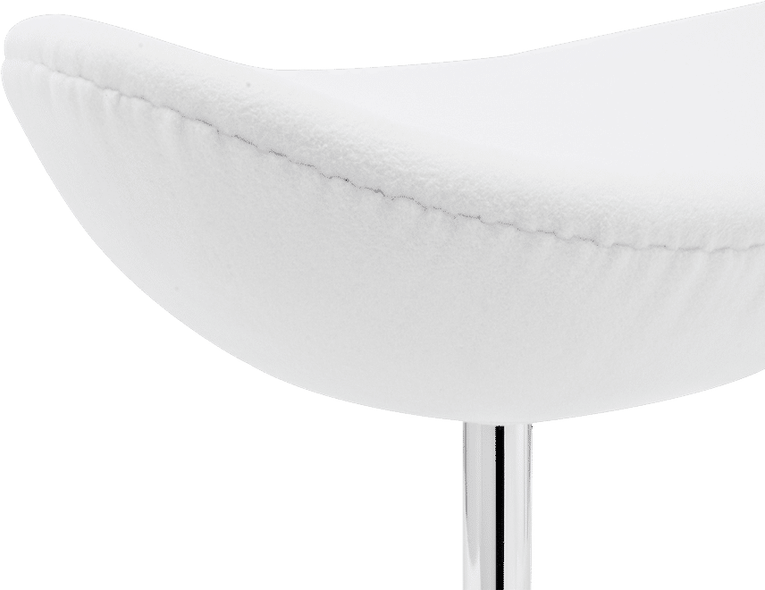 Tabouret en forme d'œuf Wool/Without piping/White image.