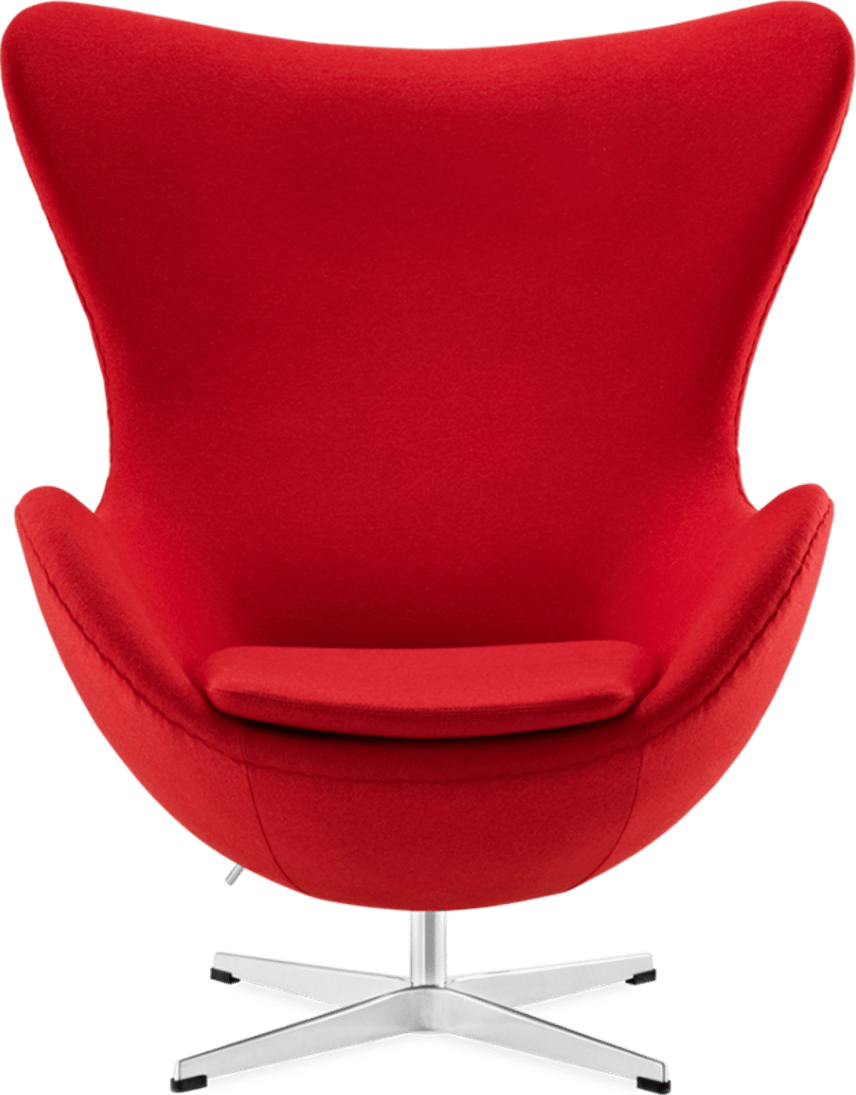 The Egg Chair Wool/Without piping/Deep Red image.