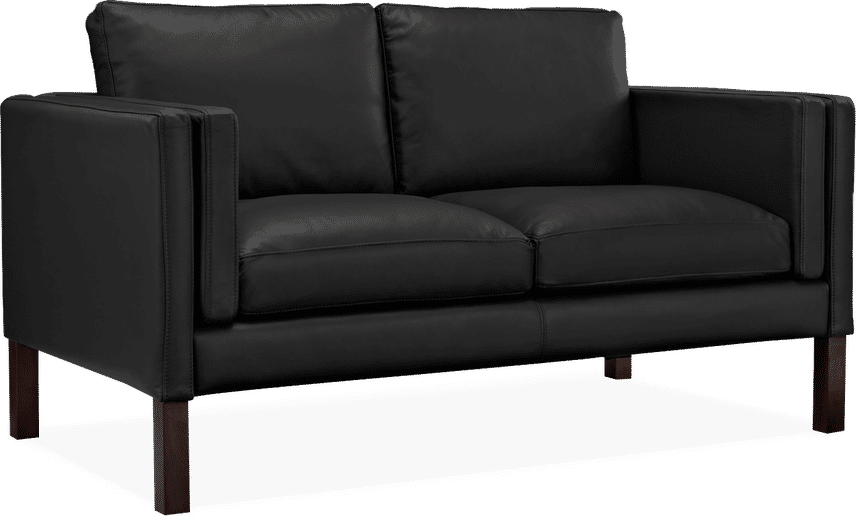 2332 Two Seater Sofa Italian Leather/Black image.