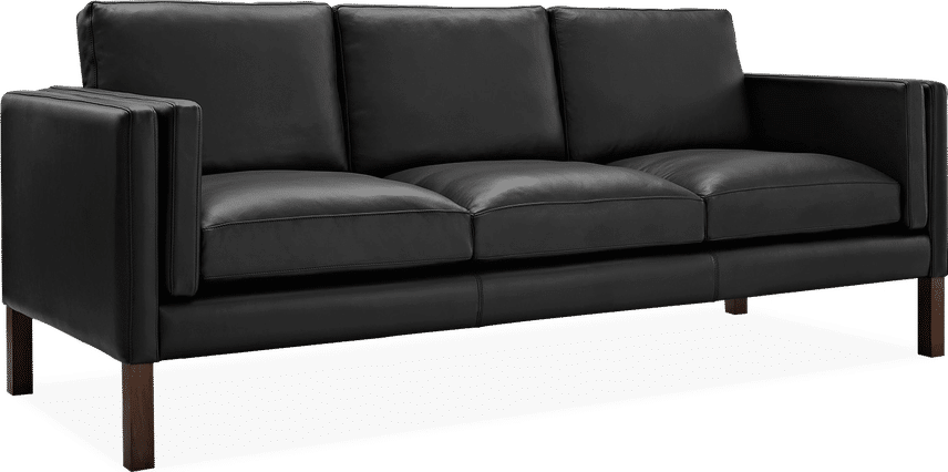 2333 Three Seater Sofa Premium Leather/Black  image.
