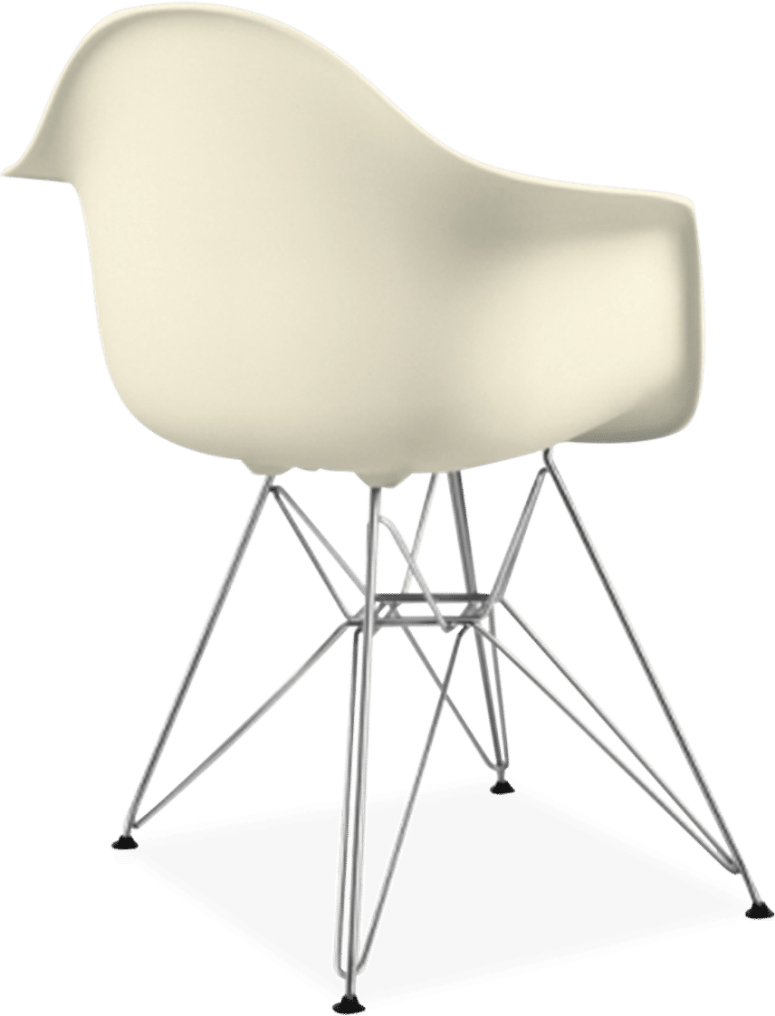 DAR Style Plastic Chair Cream image.
