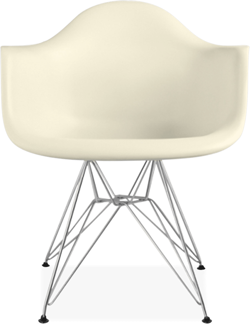DAR Style Plastic Chair Cream image.