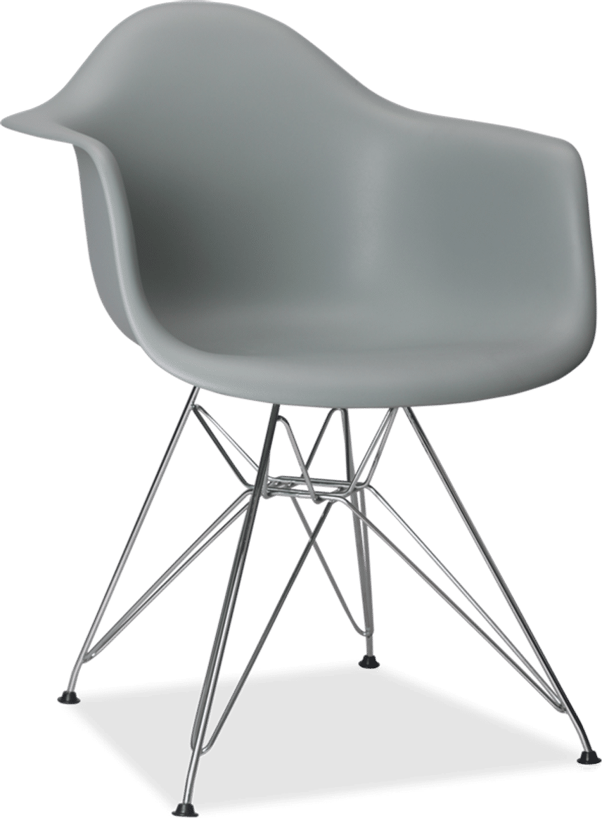 Chaise en plastique de style DAR Grey image.