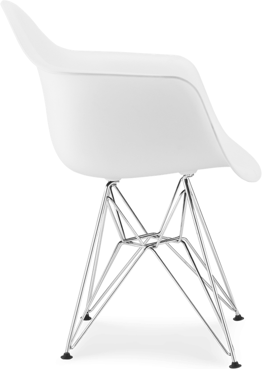 Chaise en plastique de style DAR White image.