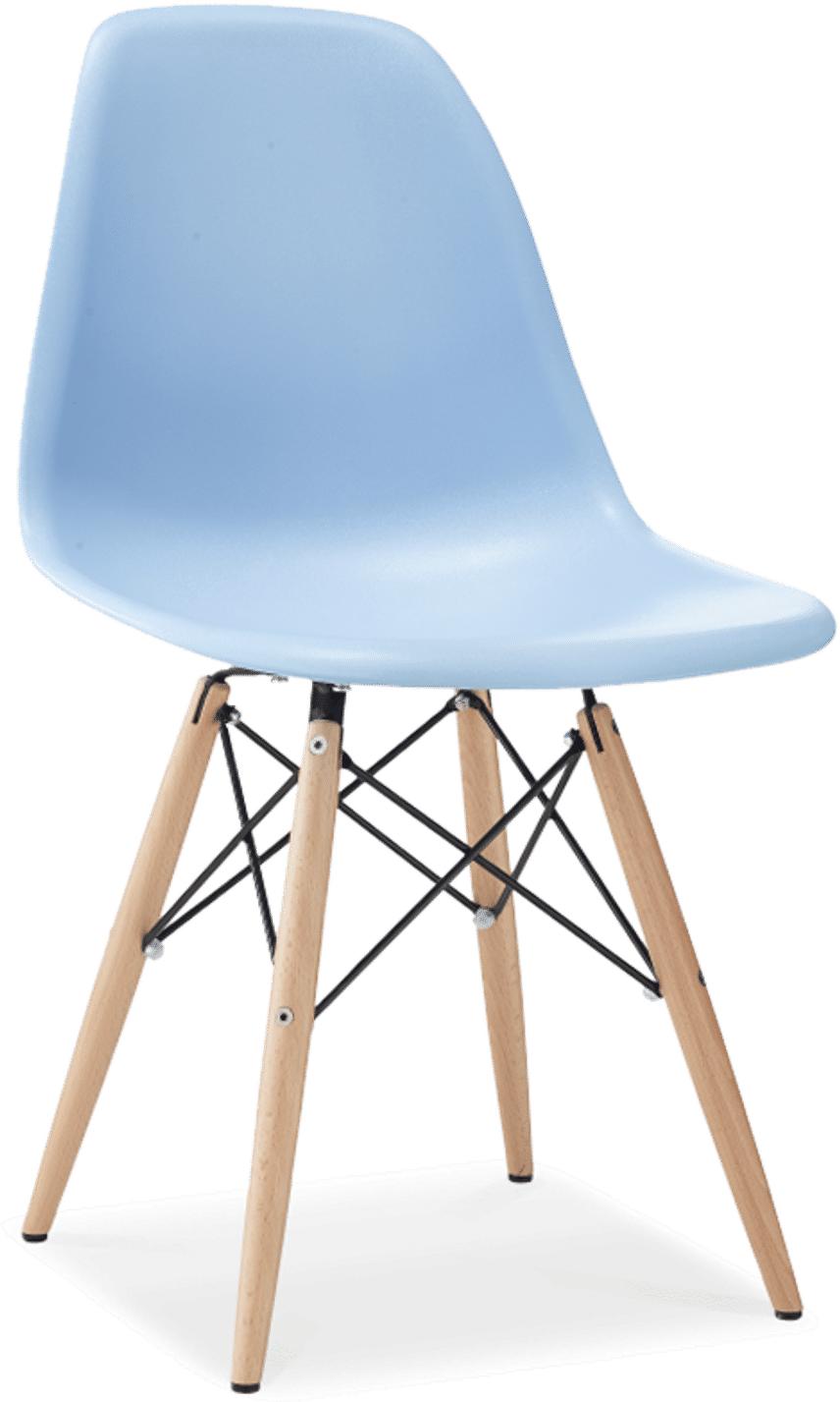 Chaise de style DSW Light Blue/Light Wood image.