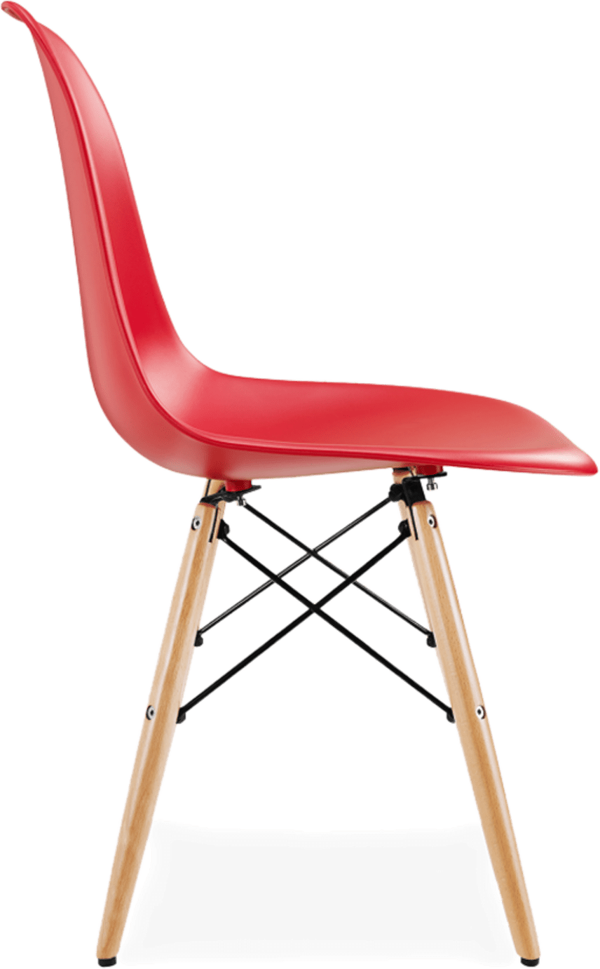 Chaise de style DSW Red/Light Wood image.
