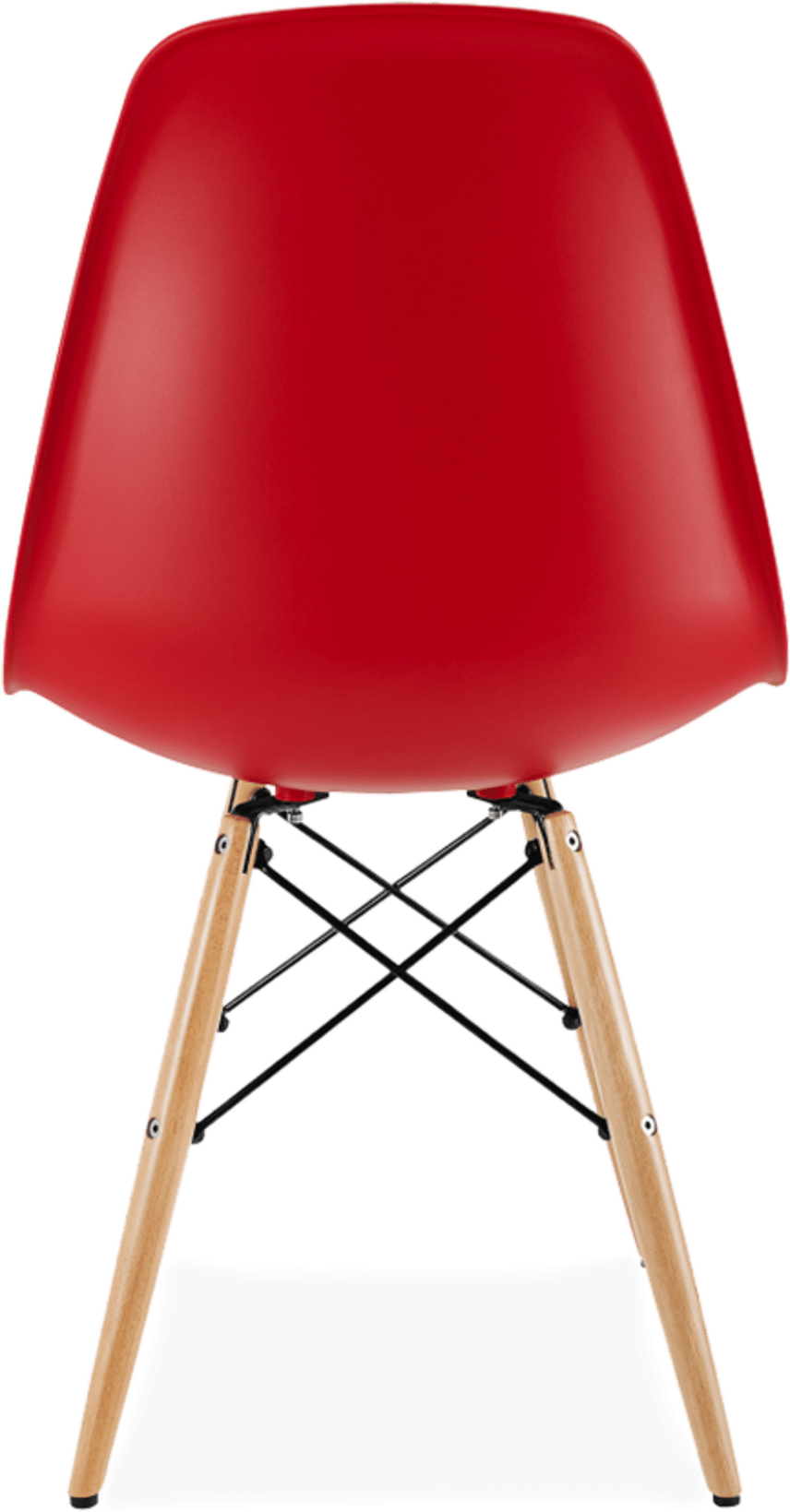 Silla DSW Style Red/Light Wood image.