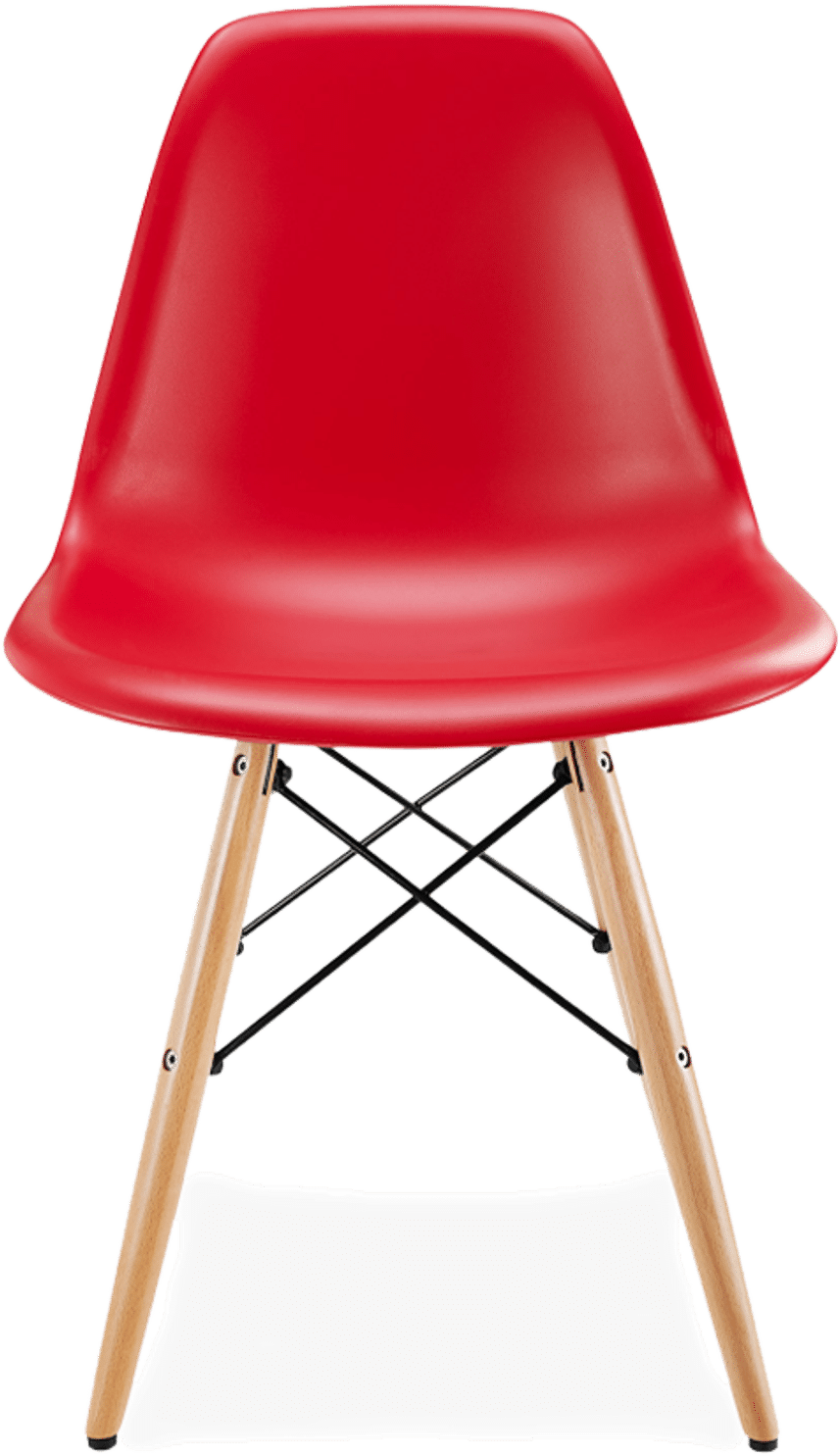 Silla DSW Style Red/Light Wood image.