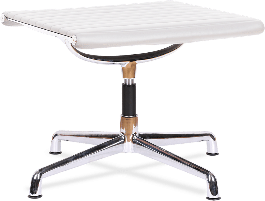 Eames Style Lounge Chair Stool EA125 White image.