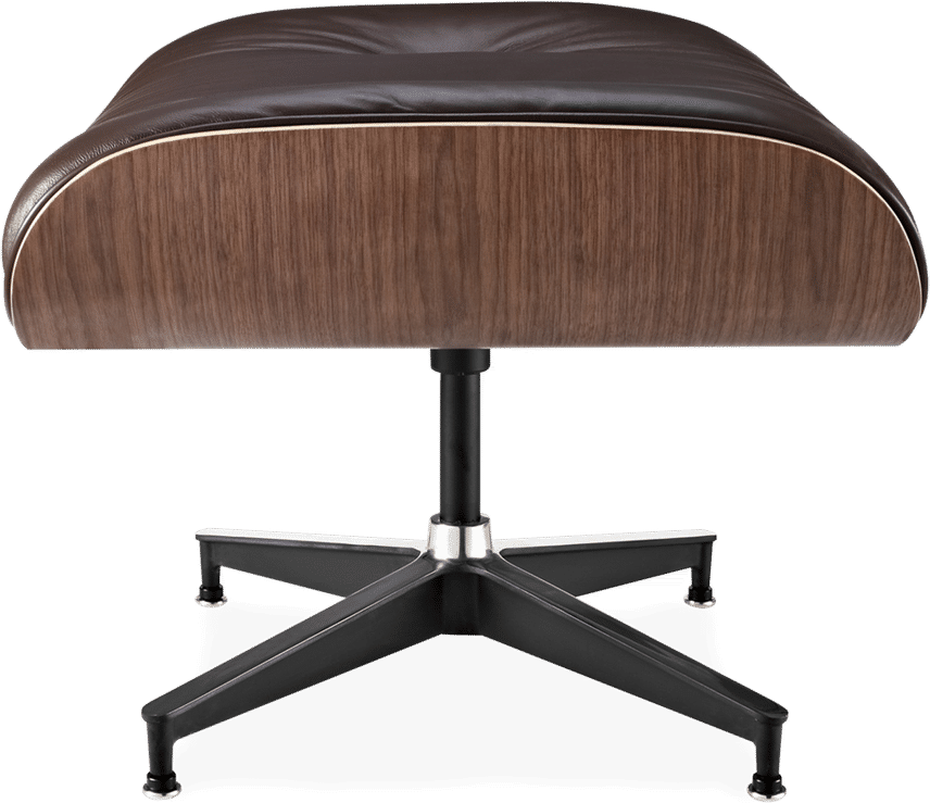 Eames Style Lounge Stool H Miller Version Italian Leather/Mocha/Rosewood image.
