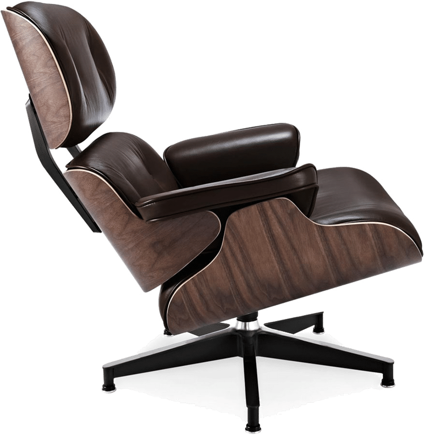Eames Style Lounge Chair H Miller versjon Italian Leather/Mocha/Rosewood image.