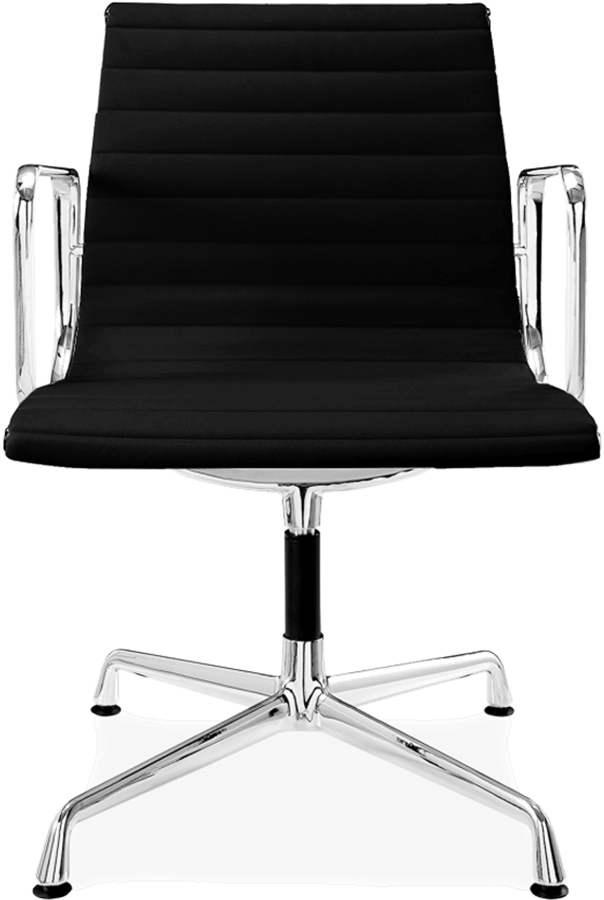 Eames Style Office Chair EA108 Leather Black image.
