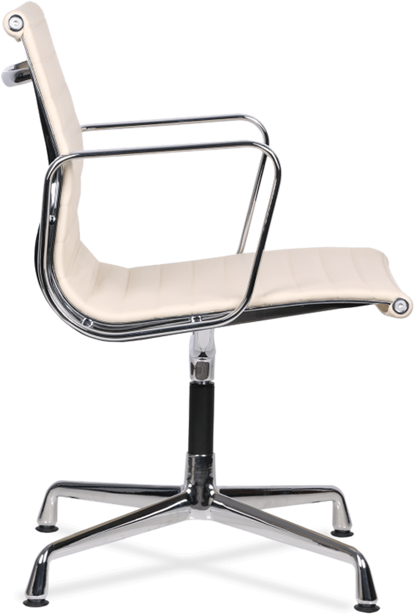 Eames Style Office Chair EA108 Leather Cream image.