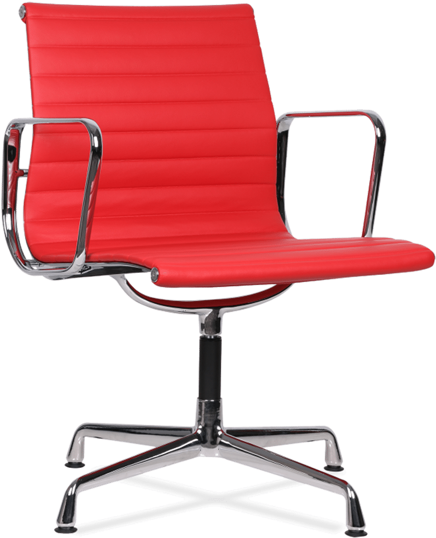 Eames Style Office Chair EA108 Leather Red image.