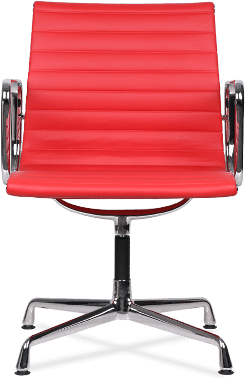 Eames Style Office Chair EA108 Leather Red image.