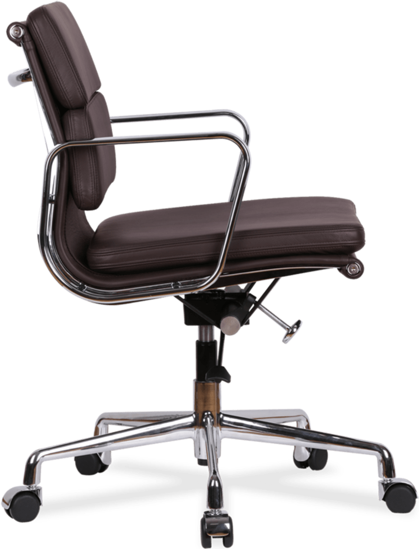 Eames Style Office Chair EA217 Leather Coffee image.