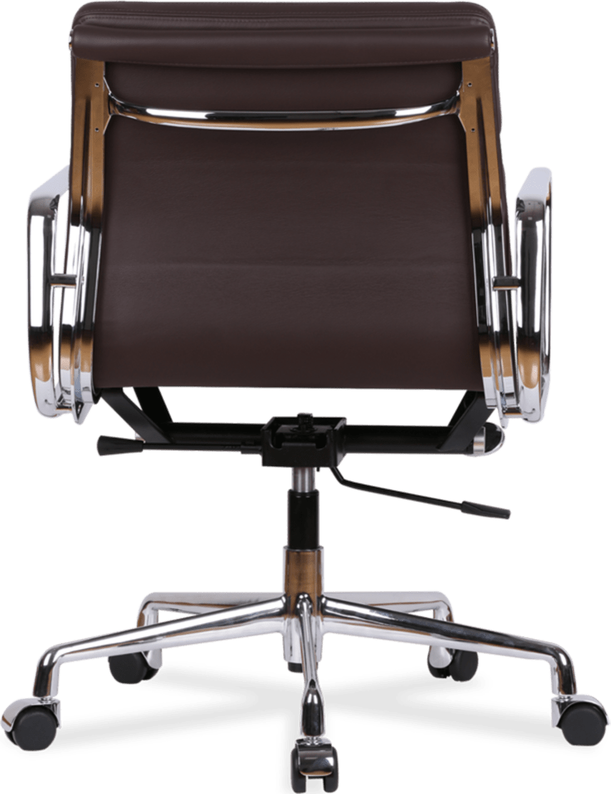 Chaise de bureau style Eames EA217 en cuir Coffee image.